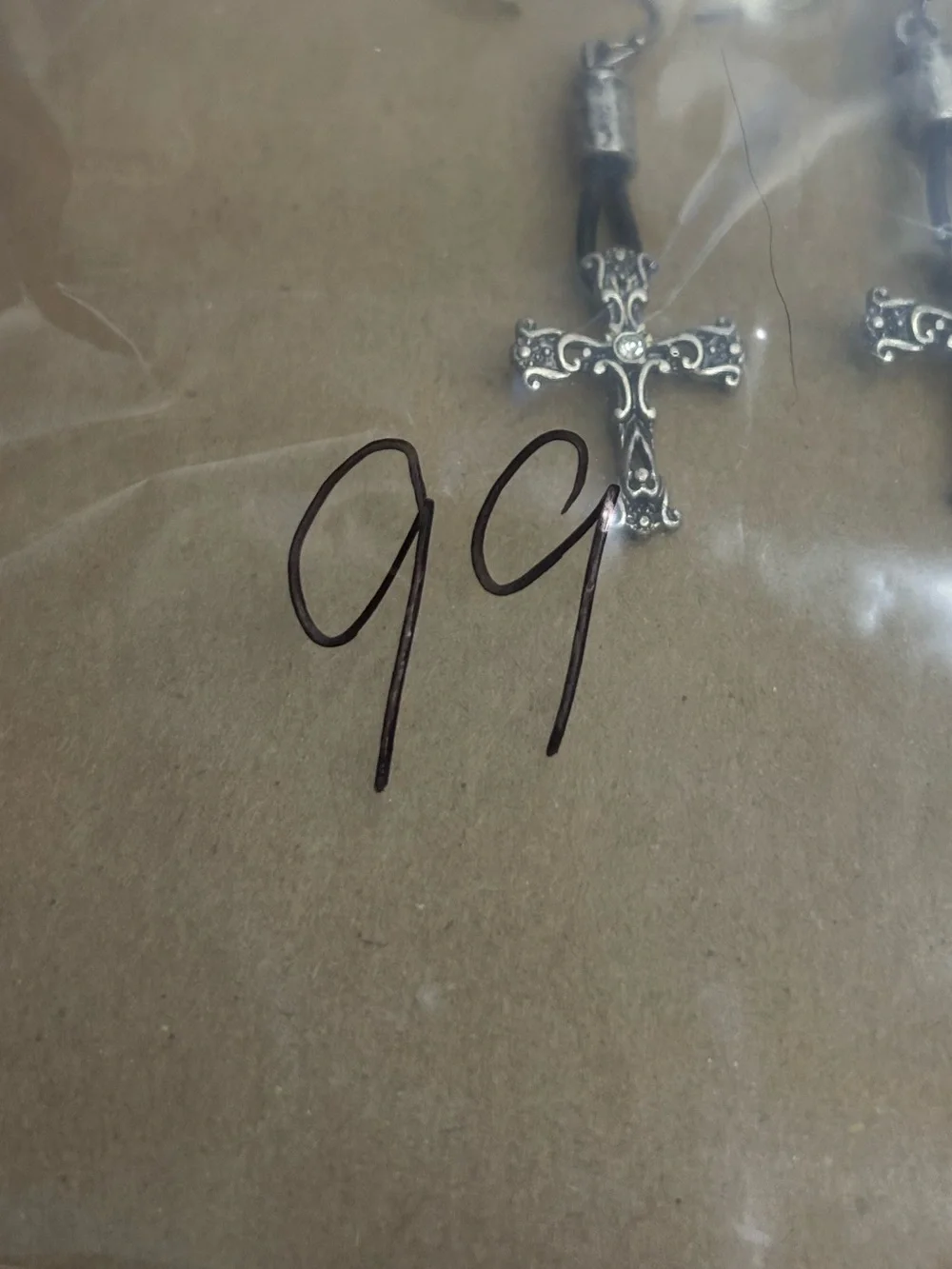 Gothic Style Cross Dangle Earrings